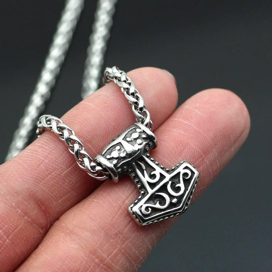 Tiny Celtic Thor's Hammer - Stainless Steel
