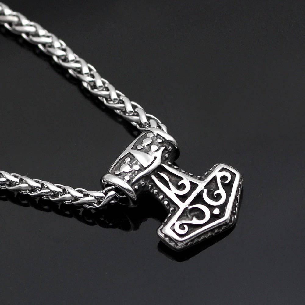 Tiny Celtic Thor's Hammer - Stainless Steel