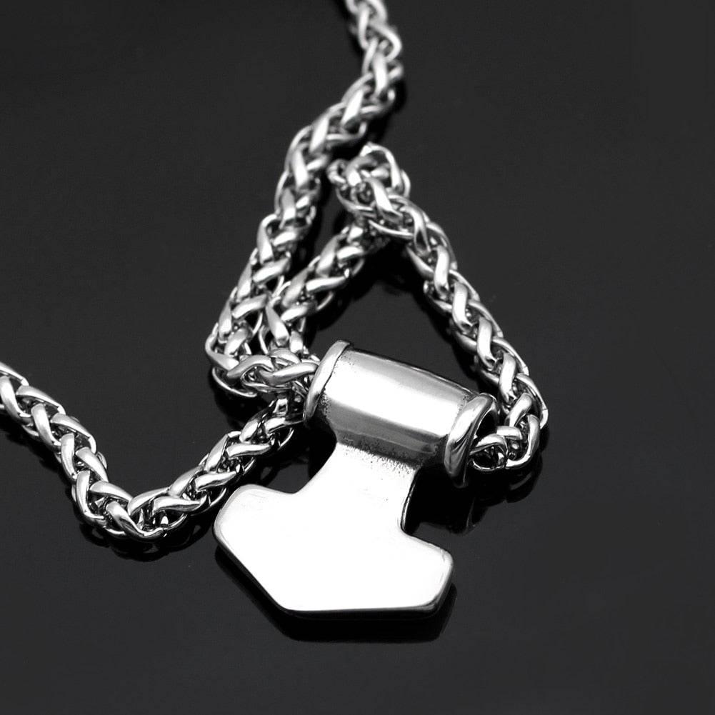 Tiny Celtic Thor's Hammer - Stainless Steel