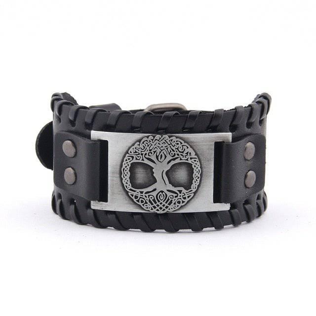 Tree Of Life Leather Wrap Bracelet