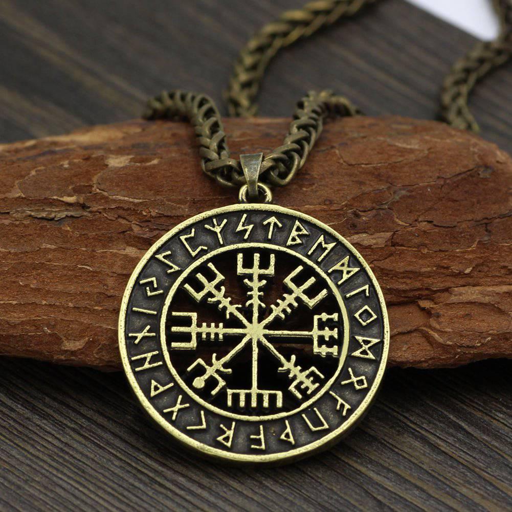 Vegvisir | Men's Viking Compass Runic Amulet Necklace