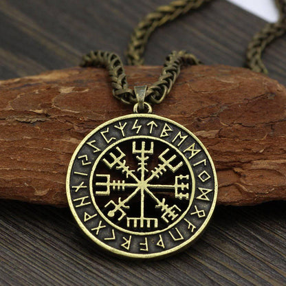 Vegvisir | Men's Viking Compass Runic Amulet Necklace