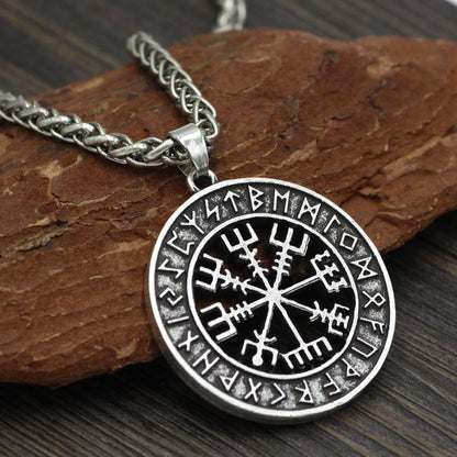 Vegvisir | Men's Viking Compass Runic Amulet Necklace
