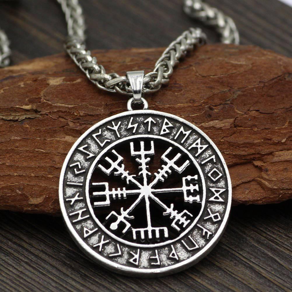 Vegvisir | Men's Viking Compass Runic Amulet Necklace