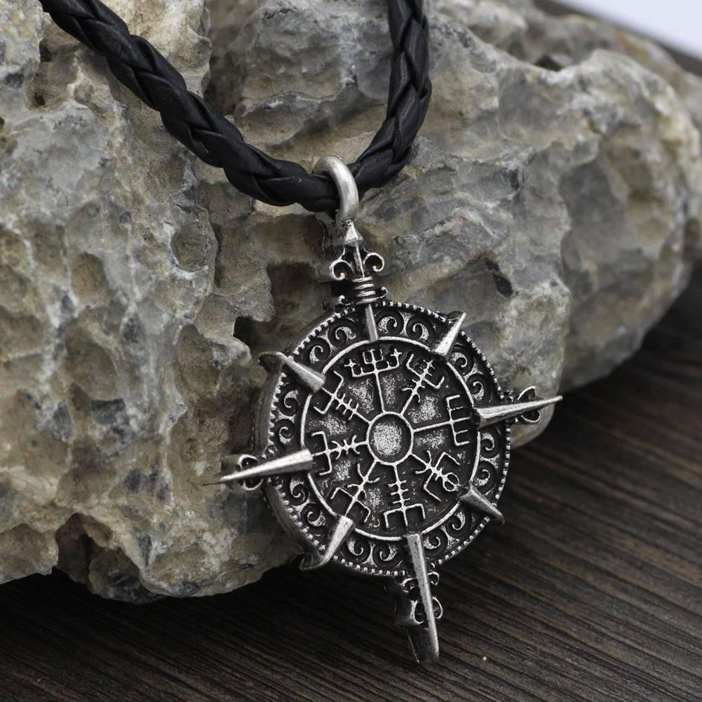 Vegvisir Compass Wheel Amulet