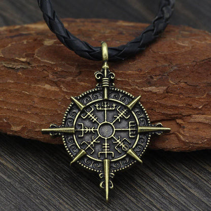Vegvisir Compass Wheel Amulet