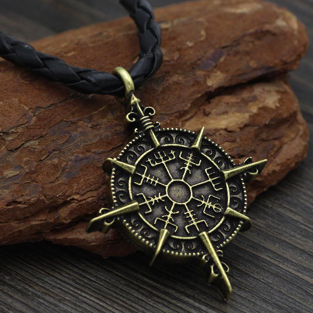 Vegvisir Compass Wheel Amulet