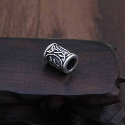Viking Bead for Hair or Beard - Sterling Silver
