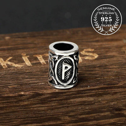 Viking Bead for Hair or Beard - Sterling Silver
