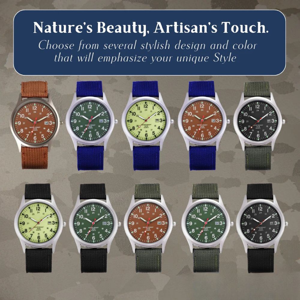 Mateo | Rugged Field Watch with Durable Canvas Strap