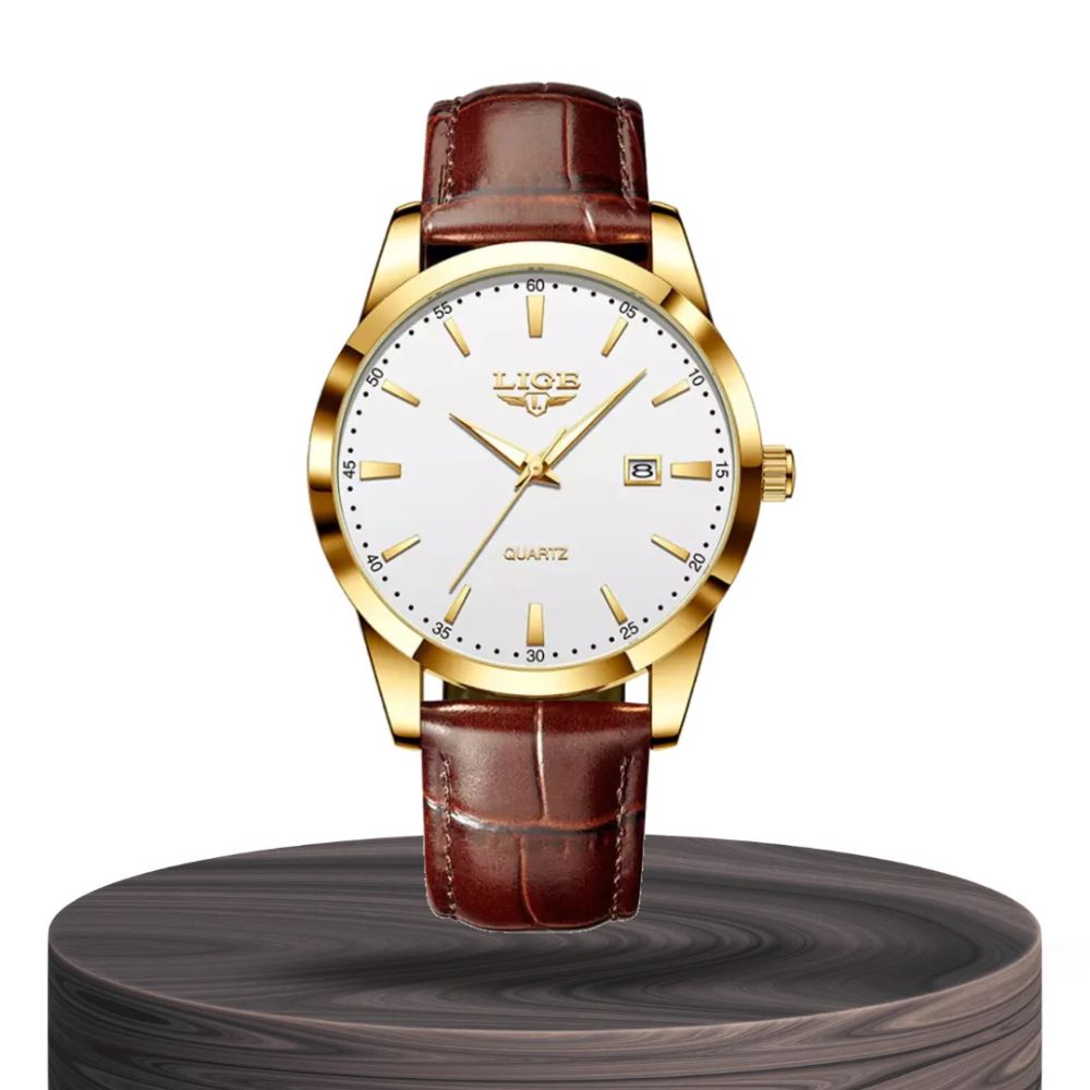 Sam | Leather Military Chronograph Watch | 40mm