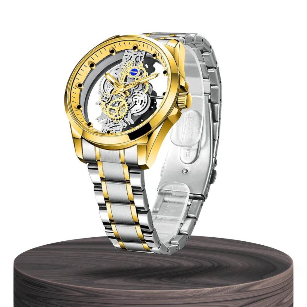 Rio | Hollow Double-sided Dial Skeleton Quartz Watch | 42mm