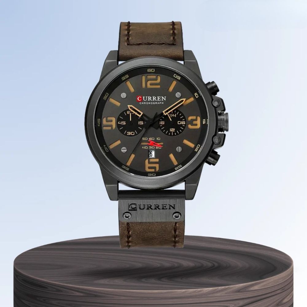 Isaac | Men's Retro Leather Wrist Watch