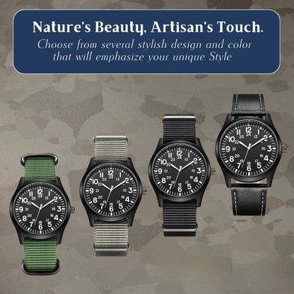 Nicolas | Luminous Field Watch with Tactical Strap