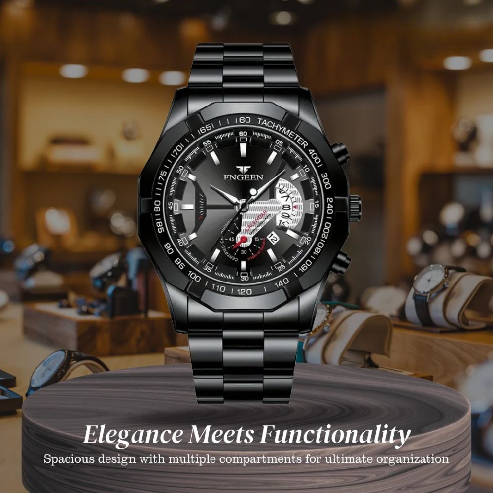 Scott | Men's Large Dial Creative Calendar Wristwatch | 44mm