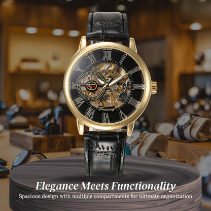 Peter | Fashionable Men's Roman Numerals Mechanical Watch | 42mm