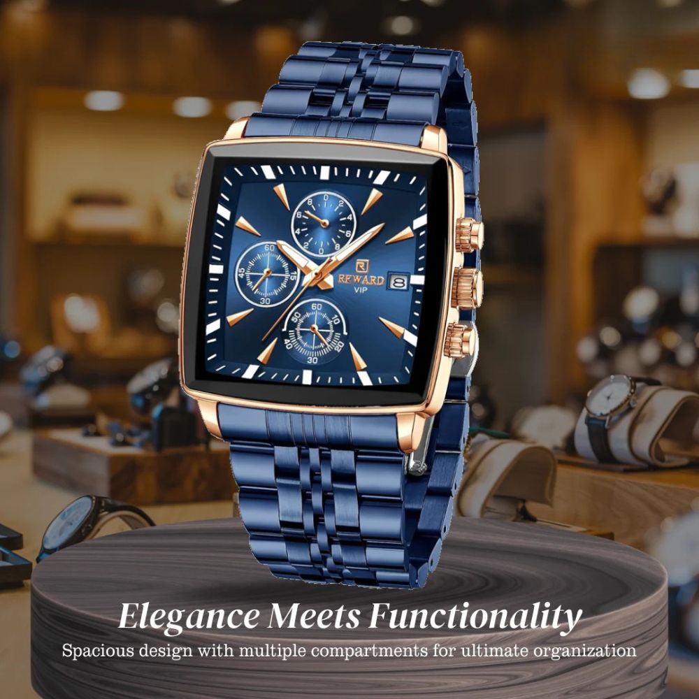 Troy | Men's Rectangular Luxury Quartz Wristwatch