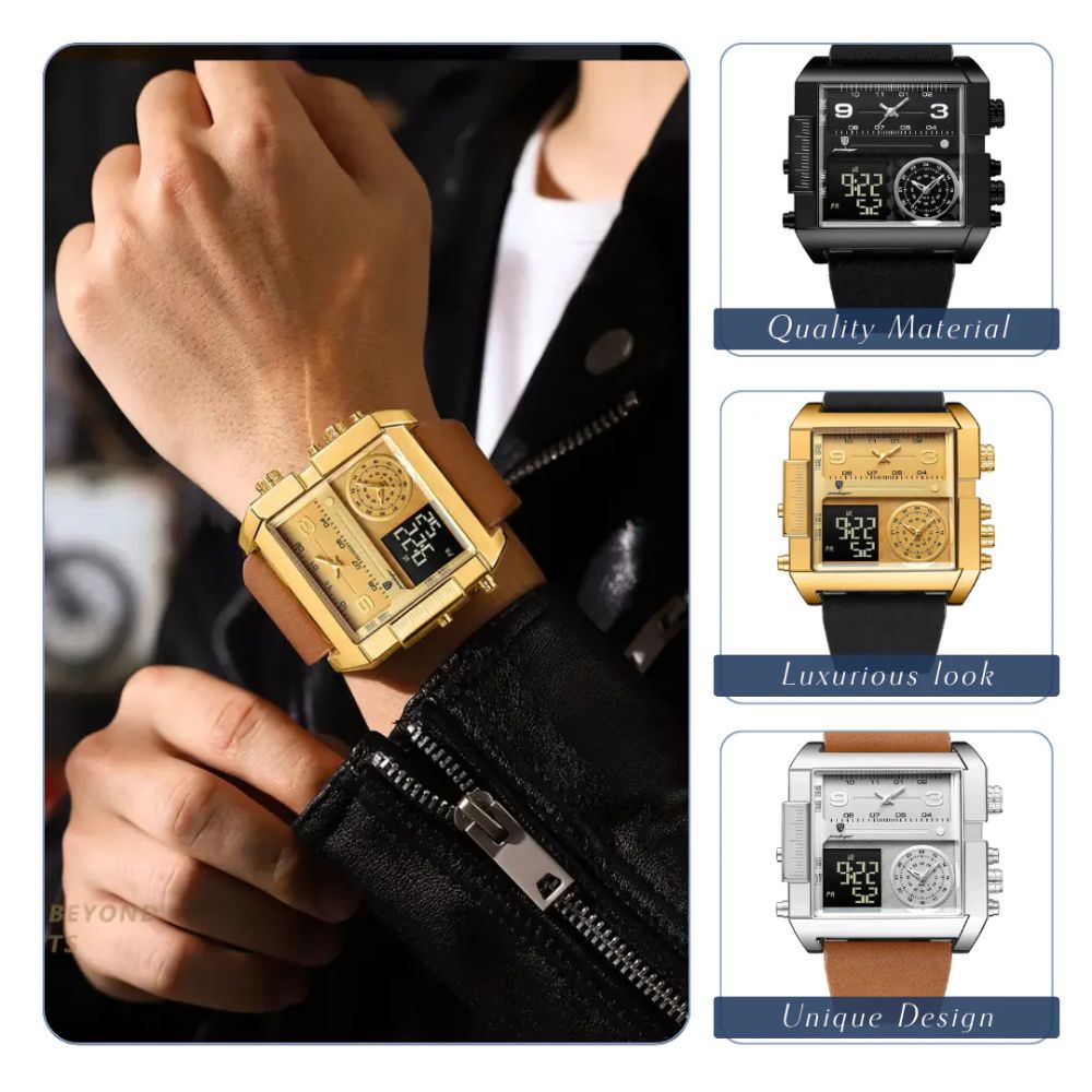 Alex | Men's Double Calendar Quartz Wristwatch