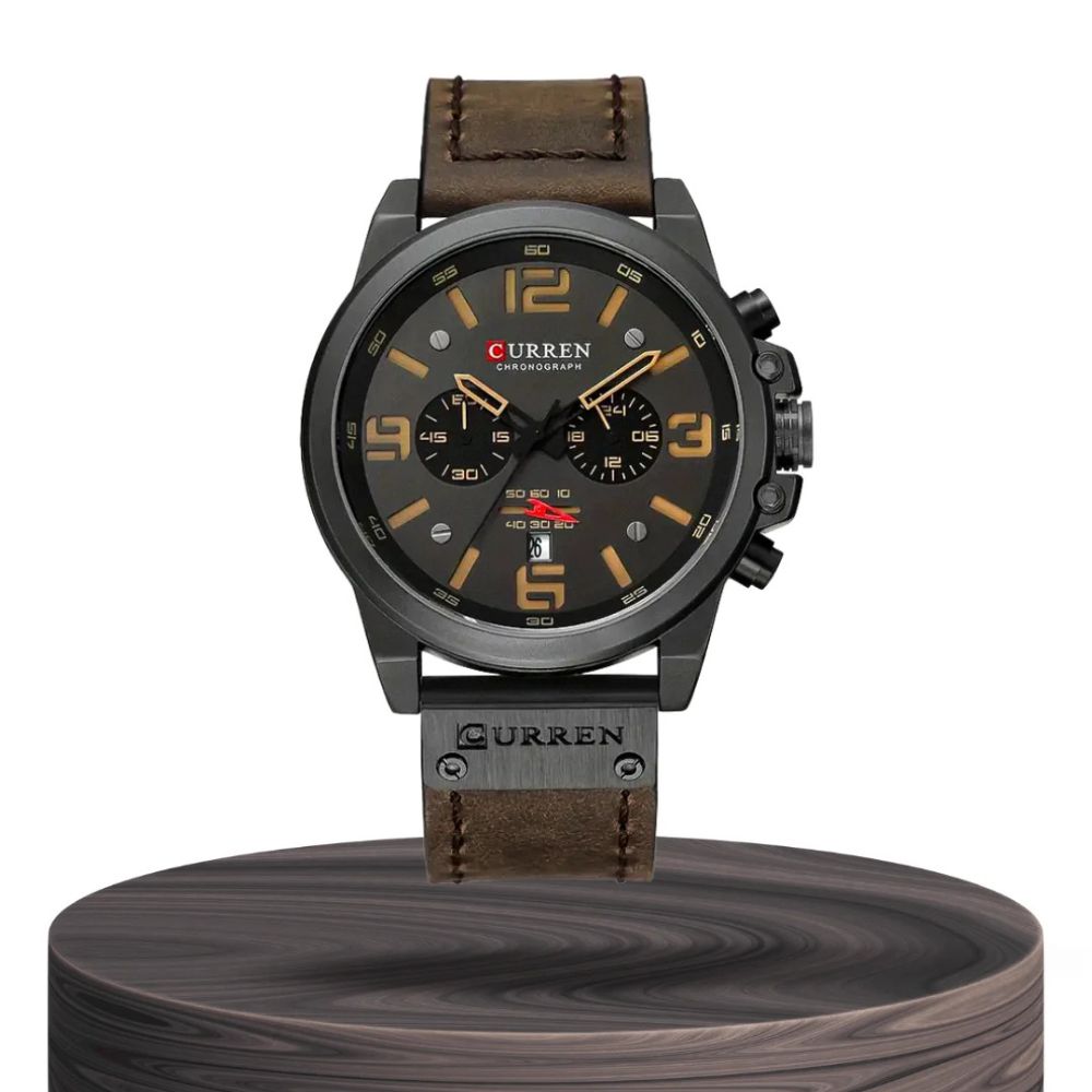 Isaac | Men's Retro Leather Wrist Watch