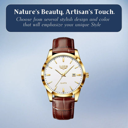 Sam | Leather Military Chronograph Watch | 40mm