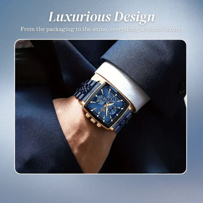 Troy | Men's Rectangular Luxury Quartz Wristwatch