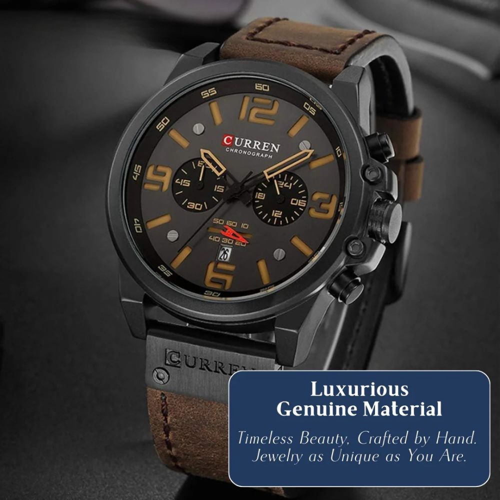 Isaac | Men's Retro Leather Wrist Watch