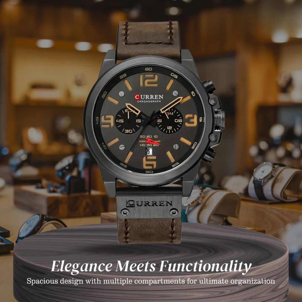 Isaac | Men's Retro Leather Wrist Watch