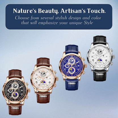 Liam | Celestial World-Time Leather Watch