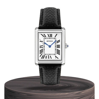Matthew | Rectangular Men’s Watch with Silver-Tone Case