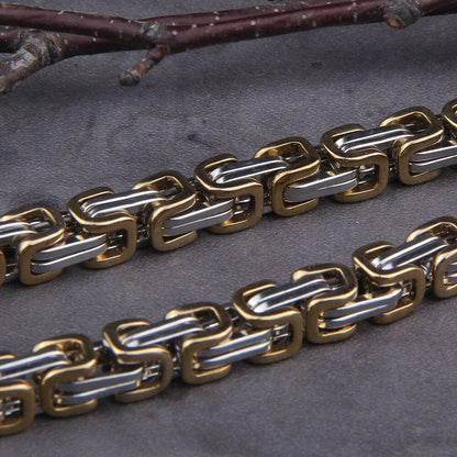 Wolf's Hoard Bite Ring Heavy Chain - Stainless Steel