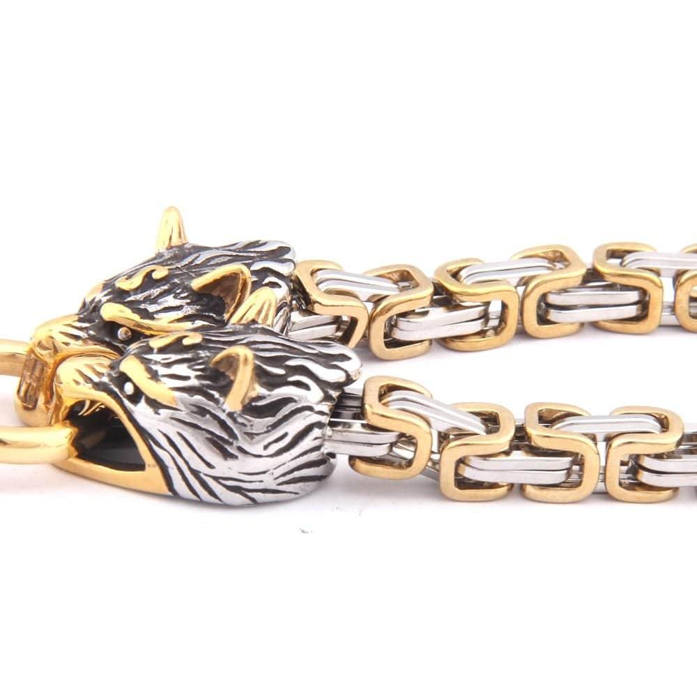 Wolf's Hoard Bite Ring Heavy Chain - Stainless Steel