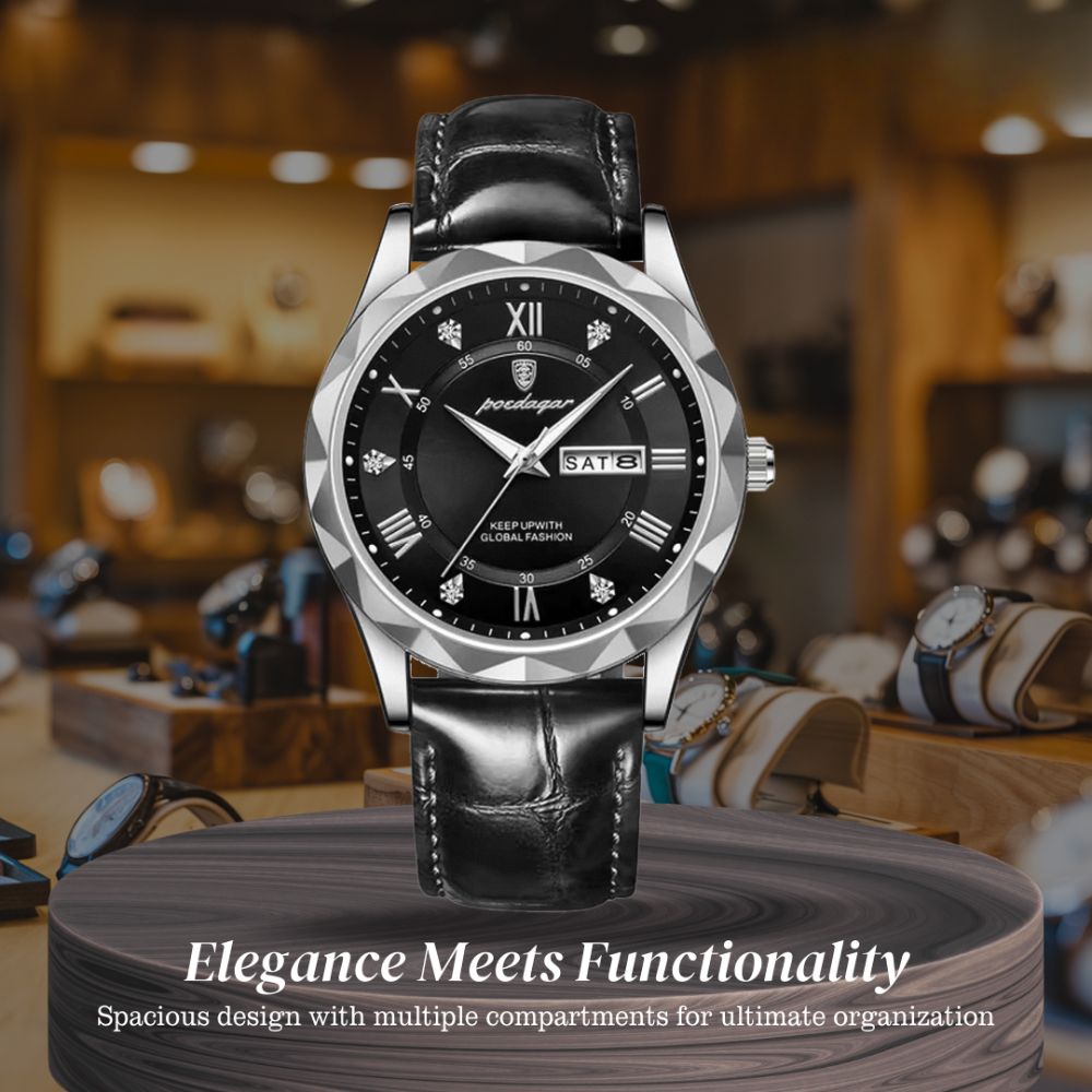 Brody | Elegant Leather Strap Quartz Watch