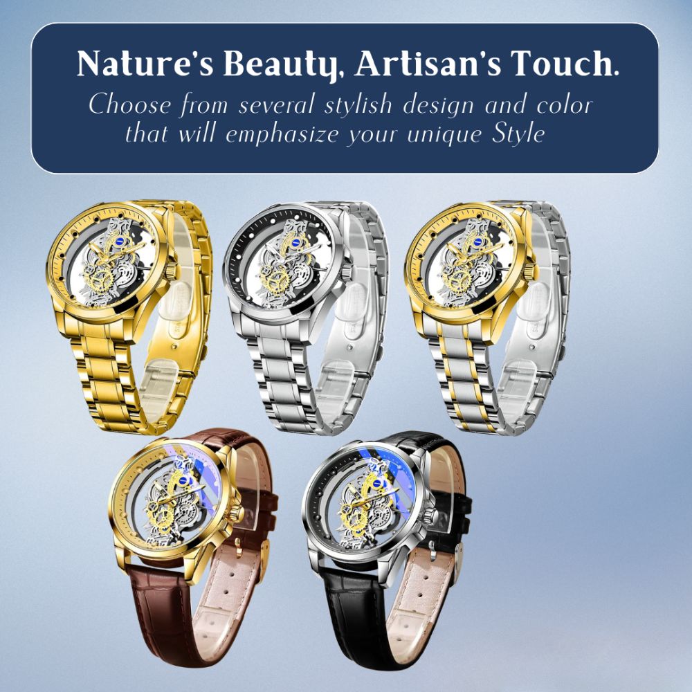 Rio | Hollow Double-sided Dial Skeleton Quartz Watch | 42mm