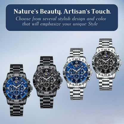 Rex | Opulent Chronograph Watch with Sleek Metal Band