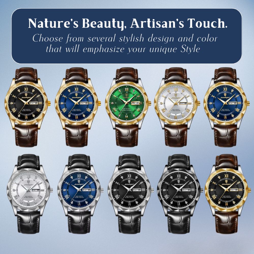 Brody | Elegant Leather Strap Quartz Watch