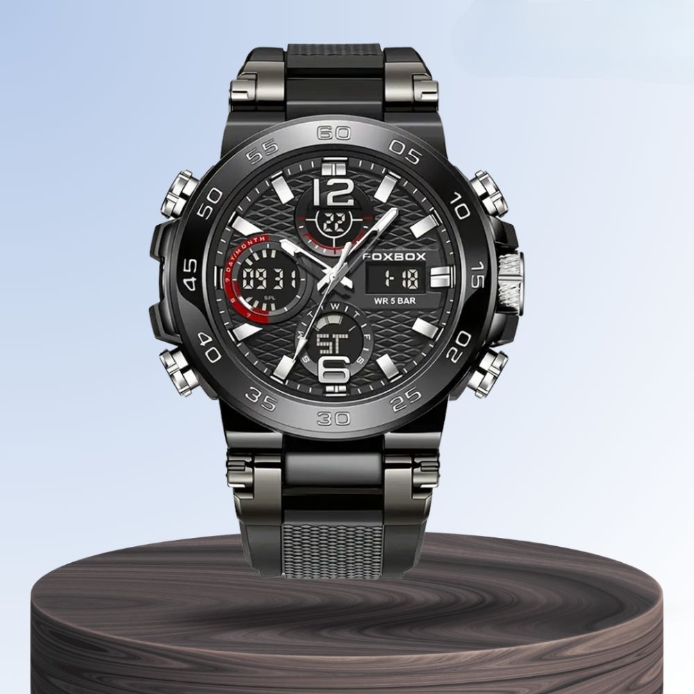 Nate | Men's Dual Display Digital Military Quartzwatch | 46mm