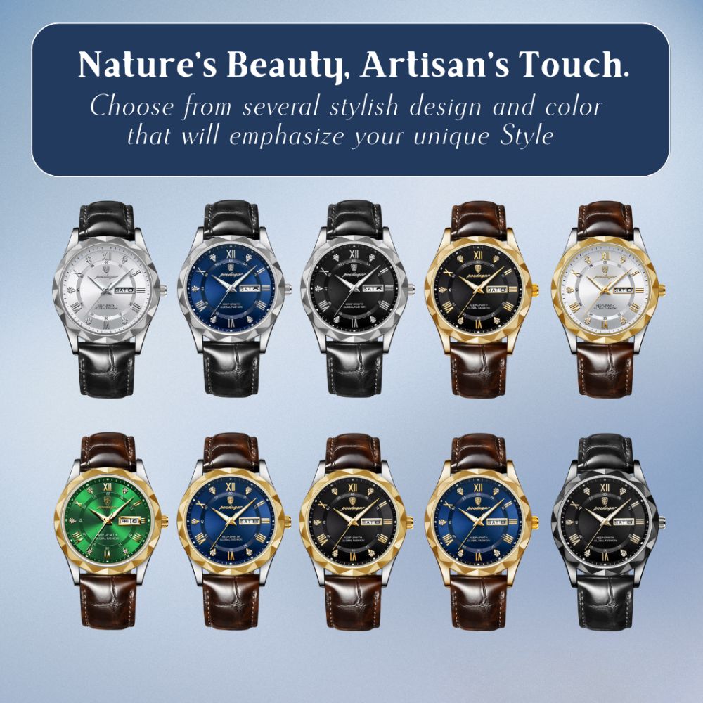 Levi | Men's Quartz Watch with Date and Day Display | 41mm