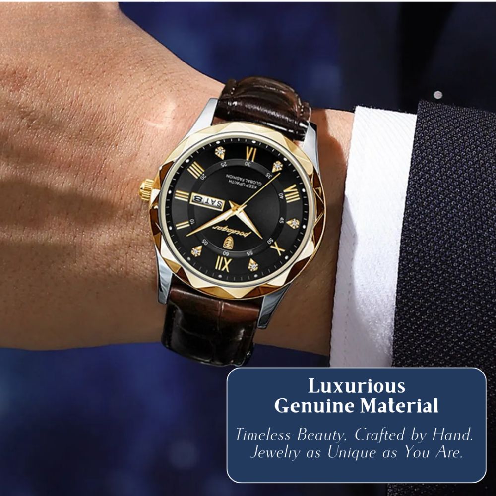 Levi | Men's Quartz Watch with Date and Day Display | 41mm