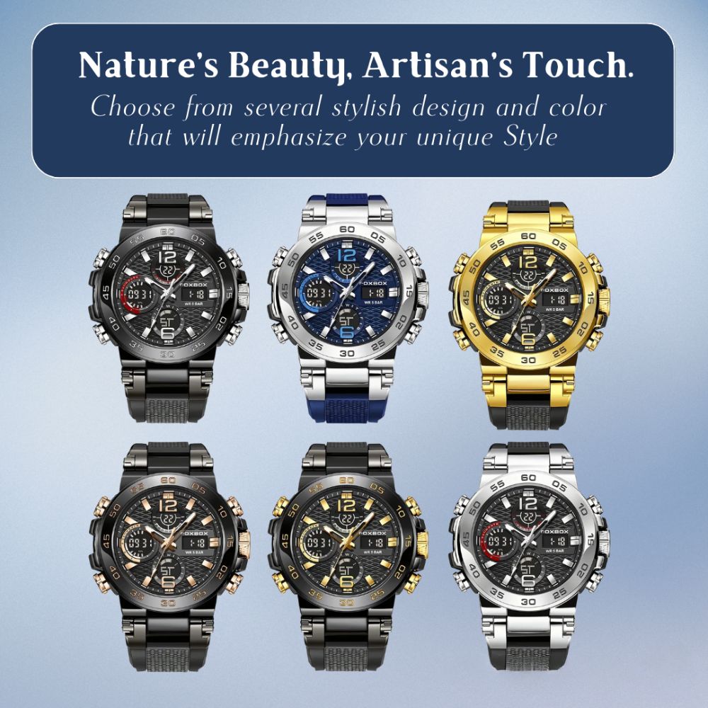 Nate | Men's Dual Display Digital Military Quartzwatch | 46mm